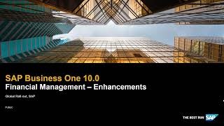 SAP Business One 100 Financial Management Enhancements [upl. by Ahsieuqal]