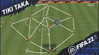 FIFA 22 TIKI TAKA CUSTOM TACTICS [upl. by Neetsyrk]