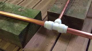 How to install a push fit plumbing fitting [upl. by Kerred]