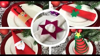 DIY Navidad 5 ideas para decorar la mesa [upl. by Ecinehs82]