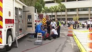 RAW Video Bay Pines VA Hospital drill turns into real emergency [upl. by Bar]