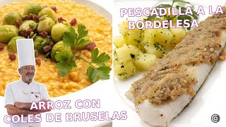 ARROZ con coles de Bruselas  Pescado a la bordelesa  Recetas con Karlos Arguiñano [upl. by Deys]