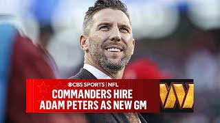 Commanders Hiring Adam Peters as their new General Manager I CBS Sports [upl. by Nylasej]