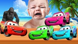 Learn colors with Disney Pixar Cars 3 Lightning McQueen Cars 3 Cartoon for Children [upl. by Eessej]