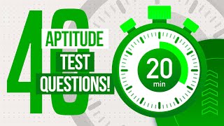 40 APTITUDE TEST QUESTIONS Includes Practice Questions amp Explanations PASS YOUR TEST WITH 100 [upl. by Shig]