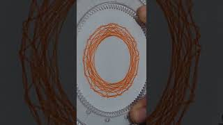 Beautiful Circle DesignDrawing 3️⃣ steps of Orange🤎Color🎨 Circle Design circledrawing shortvideo [upl. by Allez100]