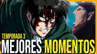 💥ATTACK ON TITAN  Las MEJORES Escenas de la Temporada 3 [upl. by Mayce798]