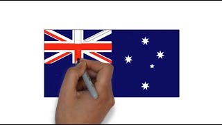 HOW TO DRAW AUSTRALIA FLAG [upl. by Annasor408]