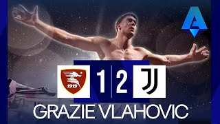 VLAHOVIC GRAZIE DI ESSERE BIANCONERO  ALLEGRI MA CHE CAMBI FAI SALERNITANAJUVENTUS 12 [upl. by Akerboom]