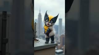 Gatitos bailando cat gatobaila catlover pets ia gatobailando funny kids wolverine [upl. by Sorvats458]