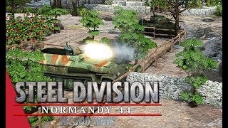 Axis Armoured Assault Steel Division Normandy 44 Gameplay Pegasus Bridge 2v2 [upl. by Navad]