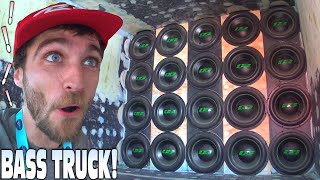 20 SUBWOOFERS in a TRUCK BUILD Slammin EXTREME Car Audio Bass Demos w CRAZY LOUD Sound Systems [upl. by Gildas515]