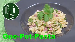 OnePotPastaAllinone mit Schinken und Erbsen [upl. by Juna875]