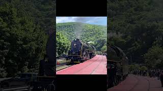 Reading amp Northern T1 2102 484 makes a grand entrance into Jim Thorpe steamtrain train railway [upl. by Mendes]