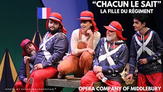 quotChacun le saitquot from Donizettis Fille du Régiment Opera Company of Middlebury [upl. by Hgierb]