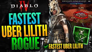 Diablo 4  New BEST 30 Second Uber Lilith Poison Rogue Build Guide Best Uber Lilith Build [upl. by Aerdnod]