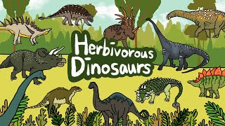 Herbivorous dinosaurs  Lets find out what kinds of grass eating dinosaurs lived long time ago [upl. by Fagan335]