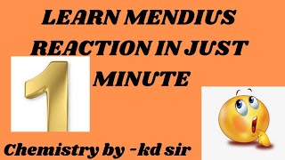 mendius reaction class 12 [upl. by Erreid]