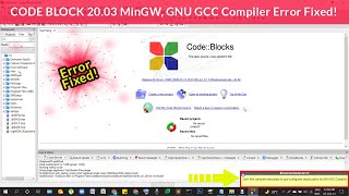 How to Fix Code Blocks Environment Error Cant find compiler executable in your search path [upl. by Landmeier]