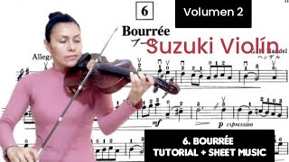 Suzuki Violín Vol 2 Bourrée  Tutorial [upl. by Zimmerman]