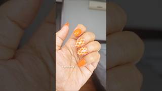 Beautiful orange color nail art design 💥🦊nails nailart short shorts shortvideo [upl. by Alfredo]