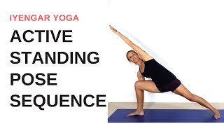 Active standing pose sequence  Iyengar Yoga [upl. by Iover917]