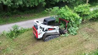 Drum Mulcher Demo  Rightofway clearing under power lines along roadside [upl. by Rip362]