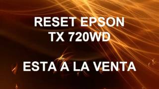 reset epson tx720wd [upl. by Harriet]