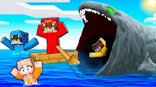 Sobreviviendo al Monstruo Marino GIGANTE en Minecraft [upl. by Tirrag]