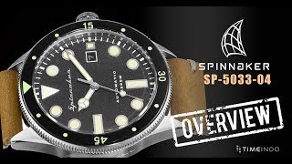 PRODUCT OVERVIEW Spinnaker Cahill 43mm SP503304 Vintage Stainless Steel [upl. by Nnayllek]