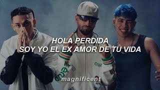 Luck Ra Maluma Khea  HOLA PERDIDA REMIX Letra [upl. by Banks]