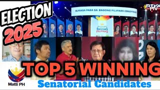 Eleksyon 2025  Top 5 winning senatorial candidates  Alyansa para sa Bagong Pilipinas [upl. by Ashwell]