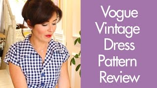 Vogue V90000 Vintage Dress Pattern Review  Vlog [upl. by Lancelle]