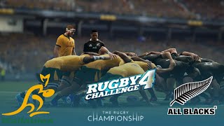 Wallabies vs All Blacks Highlights The Rugby Championship 2023  Rugby Challenge 4 Gameplay [upl. by Hcurob]