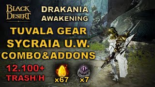 BDO  Season  Sycraia Underwater  Drakania Awakening 12100 TrashH Lv2  ComboampAddons [upl. by Corb637]