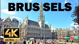 BRUSSELS 🇧🇪 summertour 4K  🇧🇪 Brussels Belgium 🇧🇪  4K UltraHD 60fps Bruselas  Bruxelles [upl. by Okika]