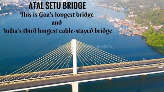 Atal Setu Bridge  Panjim Goa  Drone shot by MumBikerBoy  4K HD quality [upl. by Esaele]