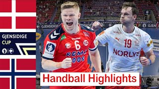 Denmark Vs Norway handball Highlights Gjensidige Cup 2024 [upl. by Harmonie]