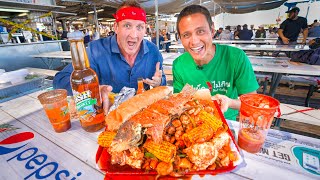 Giant 11 Pound SEAFOOD MOUNTAIN 🦀 Shrimp Tray  King Crab in Los Angeles w Sonny [upl. by Crist]