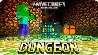 Minecraft PE Seeds  Dungeon at Spawn 4 Villages with Mineshaft Seed 0160  0150 MCPE [upl. by Grannia]