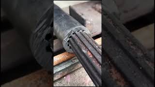 Air compressor motor spline installation process [upl. by Ahsiened]