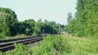 CN Intermodal Train Through Ingersoll ON [upl. by Atte]