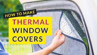 How To Make EASY Thermal Van WINDOW COVERS From Insulation And Carpet ♻️ [upl. by Nemajneb575]