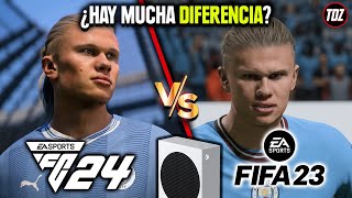 ¿Hubo cambios en XBOX SERIES S FIFA 23 vs EA SPORTS FC 24 FIFA 24  Comparacion [upl. by Ydaf]