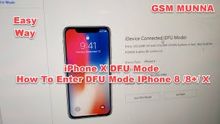 How To Enter DFU Mode iPhone 8  8  X [upl. by Blythe]