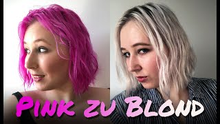 Von PINK zu BLOND Haar Transformation  Haarfarbe entfernen ohne Bleichen [upl. by Thirzi]