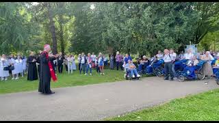 Pellegrinaggio a Lourdes 2023  Omelia di Mons Guido Marini alla Via Crucis con i malati [upl. by Ysied]