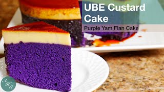 Easy Recipe  Ube Custard Cake  Purple Yam Leche Flan Cake [upl. by Orman]