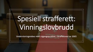 Strafferett Vinningslovbrudd tyveri og underslag [upl. by Mattie]