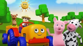 Traktorlied  Kinderreime für Kinder  lernen landwirtschaftliche Fahrzeuge  Tractor Song [upl. by Levy]